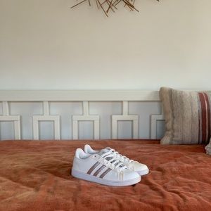 Adidas || rose gold sneakers